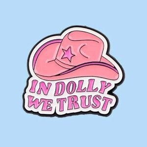 1$ Add On⭐ In Dolly We Trust Cowboy Hat Pin